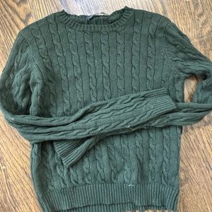 Brandy Melville fitted dark green knitted sweater size small